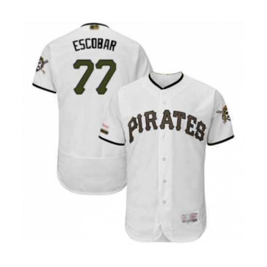 Men's Pittsburgh Pirates #77 Luis Escobar White Alternate Authentic Collection Flex Base Baseball Player Jersey Men's Pittsburgh Pirates #77 Luis Escobar White Alternate Authentic Collection Flex Base Baseball Player Jersey