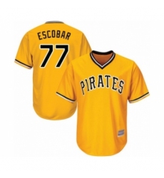 Youth Pittsburgh Pirates #77 Luis Escobar Authentic Gold Alternate Cool Base Baseball Player Jersey Youth Pittsburgh Pirates #77 Luis Escobar Authentic Gold Alternate Cool Base Baseball Player Jersey