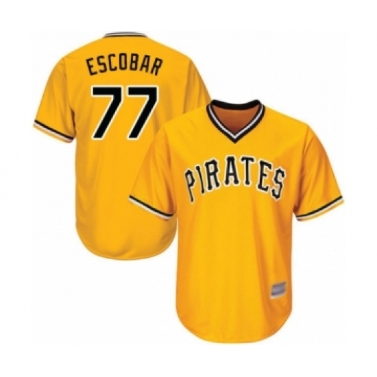 Youth Pittsburgh Pirates #77 Luis Escobar Authentic Gold Alternate Cool Base Baseball Player Jersey Youth Pittsburgh Pirates #77 Luis Escobar Authentic Gold Alternate Cool Base Baseball Player Jersey