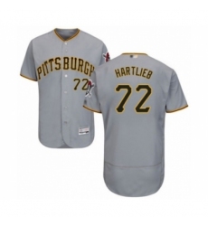 Men's Pittsburgh Pirates #72 Geoff Hartlieb Grey Road Flex Base Authentic Collection Baseball Player Jersey Men's Pittsburgh Pirates #72 Geoff Hartlieb Grey Road Flex Base Authentic Collection Baseball Player Jersey