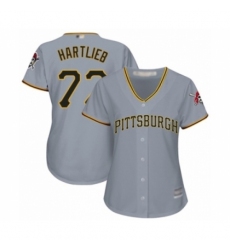 Women's Pittsburgh Pirates #72 Geoff Hartlieb Authentic Grey Road Cool Base Baseball Player Jersey Women's Pittsburgh Pirates #72 Geoff Hartlieb Authentic Grey Road Cool Base Baseball Player Jersey