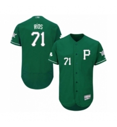 Men's Pittsburgh Pirates #71 Yacksel Rios Green Celtic Flexbase Authentic Collection Baseball Player Jersey