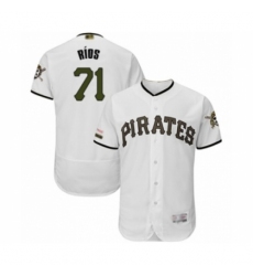 Men's Pittsburgh Pirates #71 Yacksel Rios White Alternate Authentic Collection Flex Base Baseball Player Jersey
