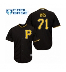 Youth Pittsburgh Pirates #71 Yacksel Rios Authentic Black Alternate Cool Base Baseball Player Jersey