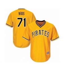 Youth Pittsburgh Pirates #71 Yacksel Rios Authentic Gold Alternate Cool Base Baseball Player Jersey