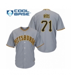 Youth Pittsburgh Pirates #71 Yacksel Rios Authentic Grey Road Cool Base Baseball Player Jersey