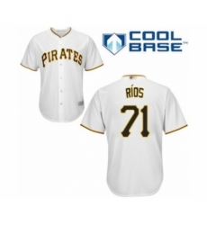Youth Pittsburgh Pirates #71 Yacksel Rios Authentic White Home Cool Base Baseball Player Jersey