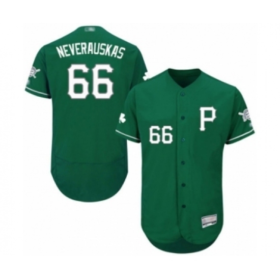 Men's Pittsburgh Pirates #66 Dovydas Neverauskas Green Celtic Flexbase Authentic Collection Baseball Player Jersey Men's Pittsburgh Pirates #66 Dovydas Neverauskas Green Celtic Flexbase Authentic Collection Baseball Player Jersey