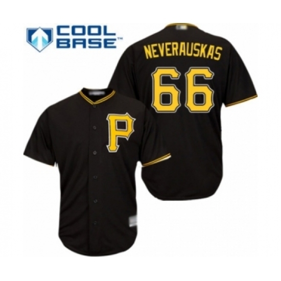 Youth Pittsburgh Pirates #66 Dovydas Neverauskas Authentic Black Alternate Cool Base Baseball Player Jersey Youth Pittsburgh Pirates #66 Dovydas Neverauskas Authentic Black Alternate Cool Base Baseball Player Jersey