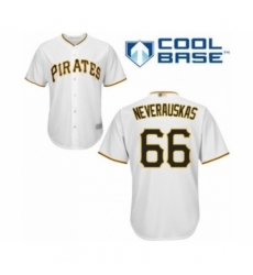 Youth Pittsburgh Pirates #66 Dovydas Neverauskas Authentic White Home Cool Base Baseball Player Jersey Youth Pittsburgh Pirates #66 Dovydas Neverauskas Authentic White Home Cool Base Baseball Player Jersey