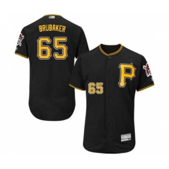 Men's Pittsburgh Pirates #65 J.T. Brubaker Black Alternate Flex Base Authentic Collection Baseball Player Jersey Men's Pittsburgh Pirates #65 J.T. Brubaker Black Alternate Flex Base Authentic Collection Baseball Player Jersey
