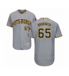 Men's Pittsburgh Pirates #65 J.T. Brubaker Grey Road Flex Base Authentic Collection Baseball Player Jersey Men's Pittsburgh Pirates #65 J.T. Brubaker Grey Road Flex Base Authentic Collection Baseball Player Jersey