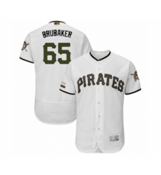 Men's Pittsburgh Pirates #65 J.T. Brubaker White Alternate Authentic Collection Flex Base Baseball Player Jersey Men's Pittsburgh Pirates #65 J.T. Brubaker White Alternate Authentic Collection Flex Base Baseball Player Jersey