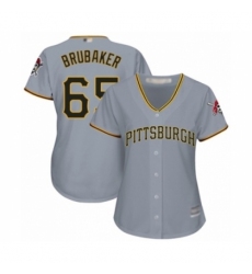 Women's Pittsburgh Pirates #65 J.T. Brubaker Authentic Grey Road Cool Base Baseball Player Jersey Women's Pittsburgh Pirates #65 J.T. Brubaker Authentic Grey Road Cool Base Baseball Player Jersey