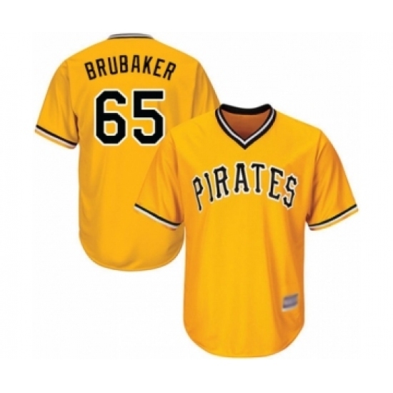 Youth Pittsburgh Pirates #65 J.T. Brubaker Authentic Gold Alternate Cool Base Baseball Player Jersey Youth Pittsburgh Pirates #65 J.T. Brubaker Authentic Gold Alternate Cool Base Baseball Player Jersey