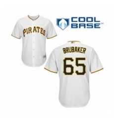 Youth Pittsburgh Pirates #65 J.T. Brubaker Authentic White Home Cool Base Baseball Player Jersey Youth Pittsburgh Pirates #65 J.T. Brubaker Authentic White Home Cool Base Baseball Player Jersey