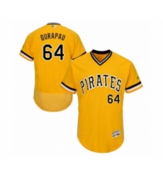 Men's Pittsburgh Pirates #64 Montana DuRapau Gold Alternate Flex Base Authentic Collection Baseball Player Jersey Men's Pittsburgh Pirates #64 Montana DuRapau Gold Alternate Flex Base Authentic Collection Baseball Player Jersey
