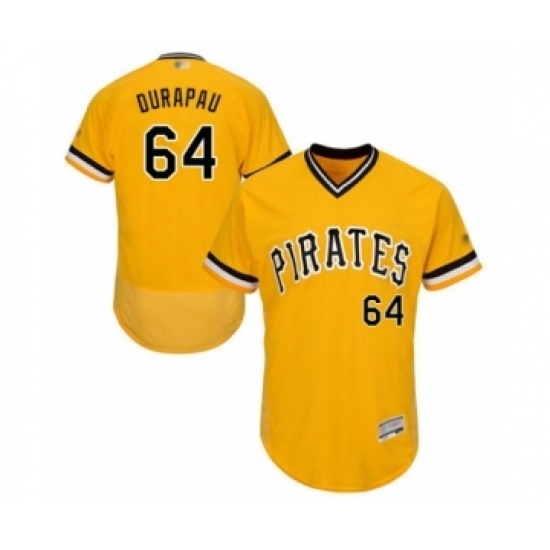Men's Pittsburgh Pirates #64 Montana DuRapau Gold Alternate Flex Base Authentic Collection Baseball Player Jersey Men's Pittsburgh Pirates #64 Montana DuRapau Gold Alternate Flex Base Authentic Collection Baseball Player Jersey