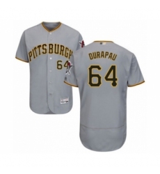 Men's Pittsburgh Pirates #64 Montana DuRapau Grey Road Flex Base Authentic Collection Baseball Player Jersey Men's Pittsburgh Pirates #64 Montana DuRapau Grey Road Flex Base Authentic Collection Baseball Player Jersey