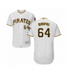 Men's Pittsburgh Pirates #64 Montana DuRapau White Home Flex Base Authentic Collection Baseball Player Jersey Men's Pittsburgh Pirates #64 Montana DuRapau White Home Flex Base Authentic Collection Baseball Player Jersey