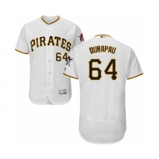 Men's Pittsburgh Pirates #64 Montana DuRapau White Home Flex Base Authentic Collection Baseball Player Jersey Men's Pittsburgh Pirates #64 Montana DuRapau White Home Flex Base Authentic Collection Baseball Player Jersey