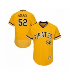 Men's Pittsburgh Pirates #52 Clay Holmes Gold Alternate Flex Base Authentic Collection Baseball Player Jersey Men's Pittsburgh Pirates #52 Clay Holmes Gold Alternate Flex Base Authentic Collection Baseball Player Jersey