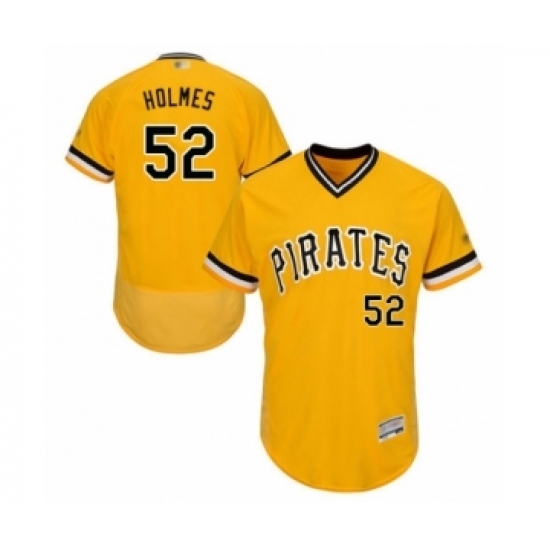 Men's Pittsburgh Pirates #52 Clay Holmes Gold Alternate Flex Base Authentic Collection Baseball Player Jersey Men's Pittsburgh Pirates #52 Clay Holmes Gold Alternate Flex Base Authentic Collection Baseball Player Jersey