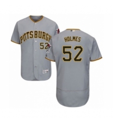 Men's Pittsburgh Pirates #52 Clay Holmes Grey Road Flex Base Authentic Collection Baseball Player Jersey Men's Pittsburgh Pirates #52 Clay Holmes Grey Road Flex Base Authentic Collection Baseball Player Jersey