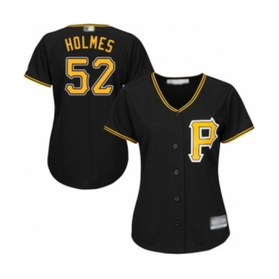 Women's Pittsburgh Pirates #52 Clay Holmes Authentic Black Alternate Cool Base Baseball Player Jersey Women's Pittsburgh Pirates #52 Clay Holmes Authentic Black Alternate Cool Base Baseball Player Jersey
