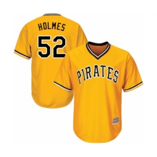 Youth Pittsburgh Pirates #52 Clay Holmes Authentic Gold Alternate Cool Base Baseball Player Jersey Youth Pittsburgh Pirates #52 Clay Holmes Authentic Gold Alternate Cool Base Baseball Player Jersey