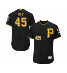 Men's Pittsburgh Pirates #45 Michael Feliz Black Alternate Flex Base Authentic Collection Baseball Player Jersey Men's Pittsburgh Pirates #45 Michael Feliz Black Alternate Flex Base Authentic Collection Baseball Player Jersey