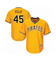 Youth Pittsburgh Pirates #45 Michael Feliz Authentic Gold Alternate Cool Base Baseball Player Jersey Youth Pittsburgh Pirates #45 Michael Feliz Authentic Gold Alternate Cool Base Baseball Player Jersey