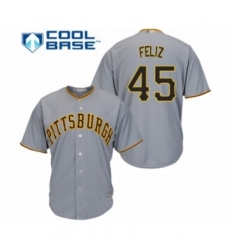 Youth Pittsburgh Pirates #45 Michael Feliz Authentic Grey Road Cool Base Baseball Player Jersey Youth Pittsburgh Pirates #45 Michael Feliz Authentic Grey Road Cool Base Baseball Player Jersey