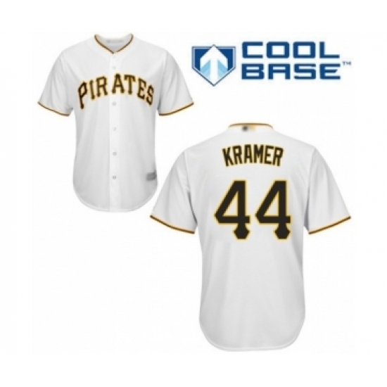 Youth Pittsburgh Pirates #44 Kevin Kramer Authentic White Home Cool Base Baseball Player Jersey Youth Pittsburgh Pirates #44 Kevin Kramer Authentic White Home Cool Base Baseball Player Jersey