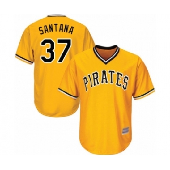 Youth Pittsburgh Pirates #37 Edgar Santana Authentic Gold Alternate Cool Base Baseball Player Jersey Youth Pittsburgh Pirates #37 Edgar Santana Authentic Gold Alternate Cool Base Baseball Player Jersey