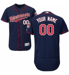 Men's Minnesota Twins Majestic Alternate Navy Flex Base Authentic Collection Custom Jersey