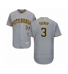 Men's Pittsburgh Pirates #3 Cole Tucker Grey Road Flex Base Authentic Collection Baseball Player Jersey Men's Pittsburgh Pirates #3 Cole Tucker Grey Road Flex Base Authentic Collection Baseball Player Jersey