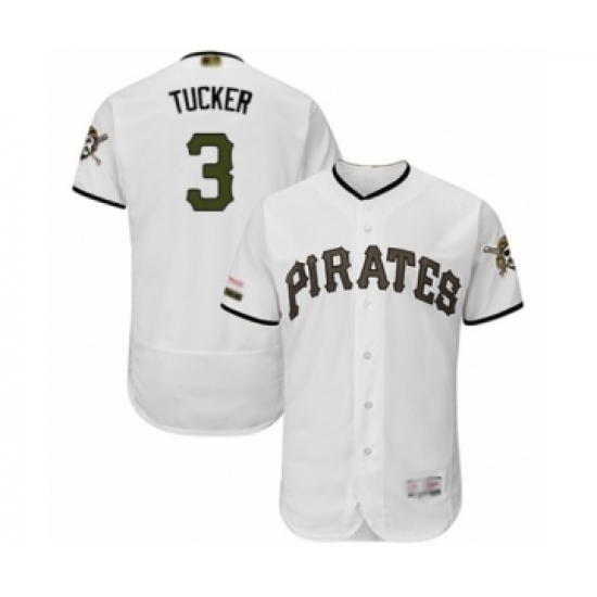 Men's Pittsburgh Pirates #3 Cole Tucker White Alternate Authentic Collection Flex Base Baseball Player Jersey Men's Pittsburgh Pirates #3 Cole Tucker White Alternate Authentic Collection Flex Base Baseball Player Jersey