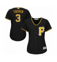 Women's Pittsburgh Pirates #3 Cole Tucker Authentic Black Alternate Cool Base Baseball Player Jersey Women's Pittsburgh Pirates #3 Cole Tucker Authentic Black Alternate Cool Base Baseball Player Jersey