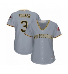 Women's Pittsburgh Pirates #3 Cole Tucker Authentic Grey Road Cool Base Baseball Player Jersey Women's Pittsburgh Pirates #3 Cole Tucker Authentic Grey Road Cool Base Baseball Player Jersey