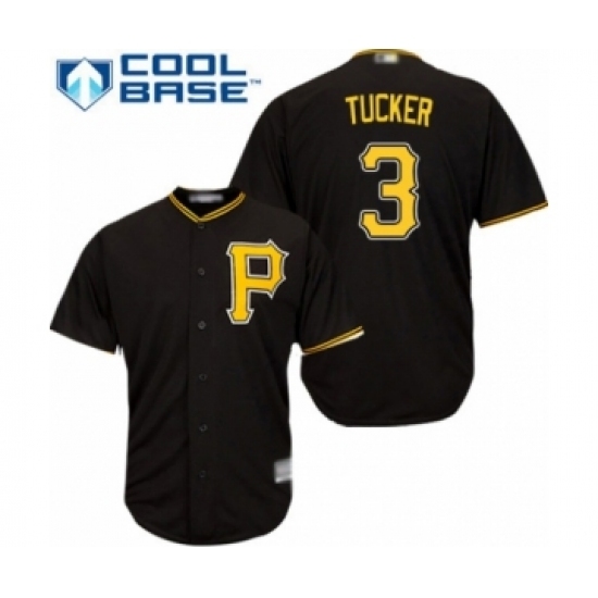 Youth Pittsburgh Pirates #3 Cole Tucker Authentic Black Alternate Cool Base Baseball Player Jersey Youth Pittsburgh Pirates #3 Cole Tucker Authentic Black Alternate Cool Base Baseball Player Jersey