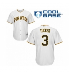 Youth Pittsburgh Pirates #3 Cole Tucker Authentic White Home Cool Base Baseball Player Jersey Youth Pittsburgh Pirates #3 Cole Tucker Authentic White Home Cool Base Baseball Player Jersey