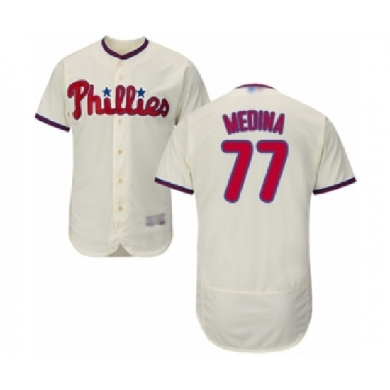 Men's Philadelphia Phillies #77 Adonis Medina Cream Alternate Flex Base Authentic Collection Baseball Player Jersey Men's Philadelphia Phillies #77 Adonis Medina Cream Alternate Flex Base Authentic Collection Baseball Player Jersey
