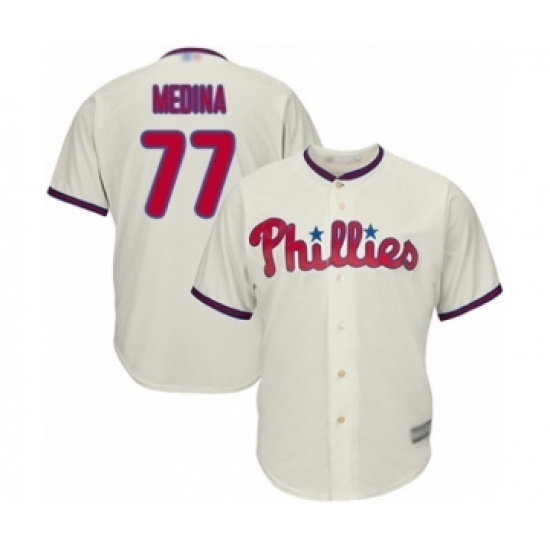 Youth Philadelphia Phillies #77 Adonis Medina Authentic Cream Alternate Cool Base Baseball Player Jersey Youth Philadelphia Phillies #77 Adonis Medina Authentic Cream Alternate Cool Base Baseball Player Jersey