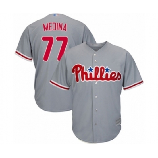 Youth Philadelphia Phillies #77 Adonis Medina Authentic Grey Road Cool Base Baseball Player Jersey Youth Philadelphia Phillies #77 Adonis Medina Authentic Grey Road Cool Base Baseball Player Jersey