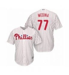 Youth Philadelphia Phillies #77 Adonis Medina Authentic White Red Strip Home Cool Base Baseball Player Jersey Youth Philadelphia Phillies #77 Adonis Medina Authentic White Red Strip Home Cool Base Baseball Player Jersey