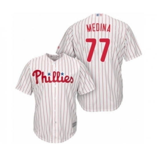 Youth Philadelphia Phillies #77 Adonis Medina Authentic White Red Strip Home Cool Base Baseball Player Jersey Youth Philadelphia Phillies #77 Adonis Medina Authentic White Red Strip Home Cool Base Baseball Player Jersey