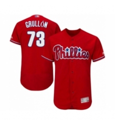 Men's Philadelphia Phillies #73 Deivy Grullon Red Alternate Flex Base Authentic Collection Baseball Player Jersey