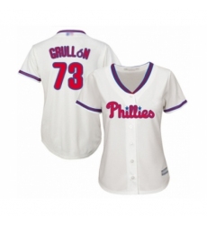Women's Philadelphia Phillies #73 Deivy Grullon Authentic Cream Alternate Cool Base Baseball Player Jersey
