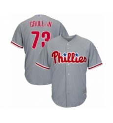 Youth Philadelphia Phillies #73 Deivy Grullon Authentic Grey Road Cool Base Baseball Player Jersey